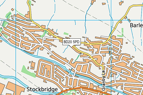 BD20 5PD map - OS VectorMap District (Ordnance Survey)