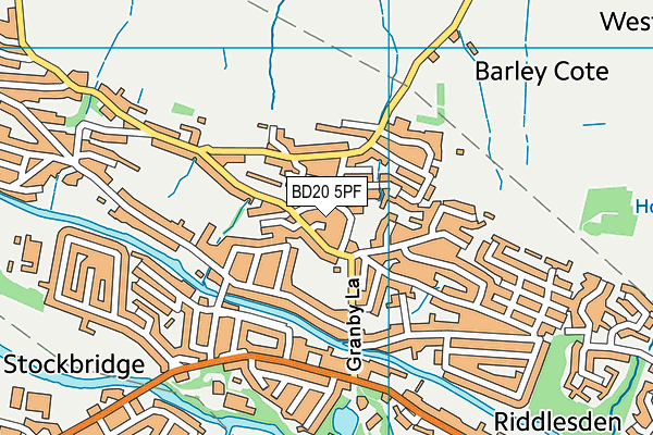 BD20 5PF map - OS VectorMap District (Ordnance Survey)