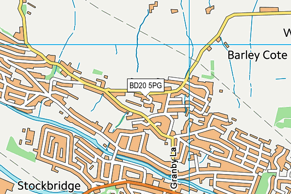 BD20 5PG map - OS VectorMap District (Ordnance Survey)