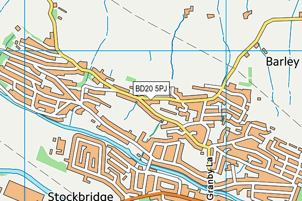 BD20 5PJ map - OS VectorMap District (Ordnance Survey)