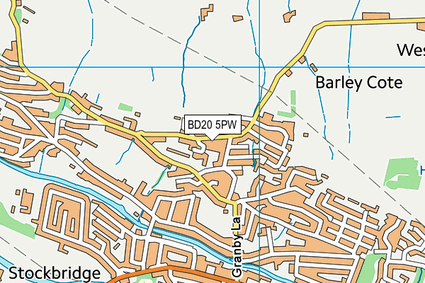 BD20 5PW map - OS VectorMap District (Ordnance Survey)