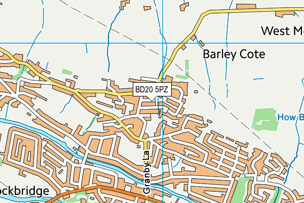 BD20 5PZ map - OS VectorMap District (Ordnance Survey)