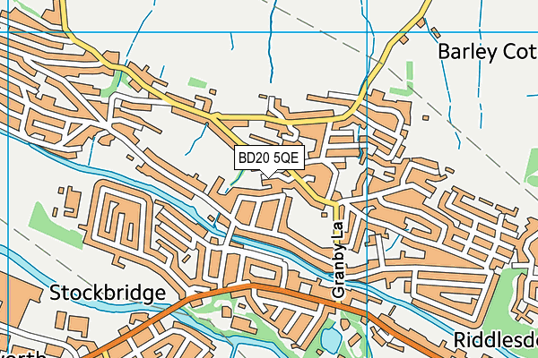 BD20 5QE map - OS VectorMap District (Ordnance Survey)