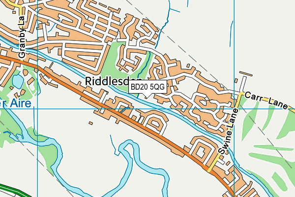 BD20 5QG map - OS VectorMap District (Ordnance Survey)