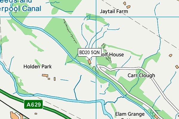 Riddlesden Golf Club (Closed) map (BD20 5QN) - OS VectorMap District (Ordnance Survey)