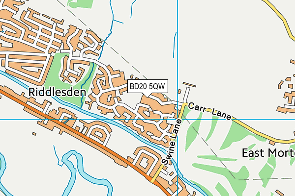BD20 5QW map - OS VectorMap District (Ordnance Survey)