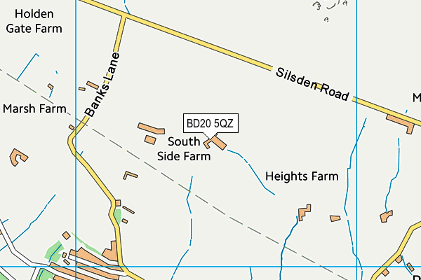 BD20 5QZ map - OS VectorMap District (Ordnance Survey)