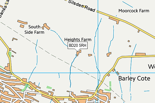 BD20 5RH map - OS VectorMap District (Ordnance Survey)