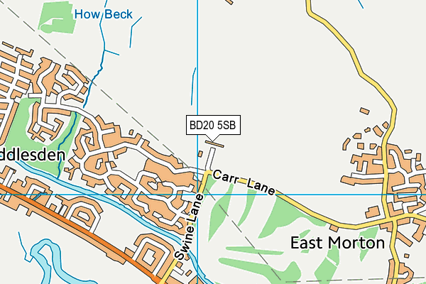 BD20 5SB map - OS VectorMap District (Ordnance Survey)