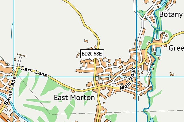East Morton CofE Primary School map (BD20 5SE) - OS VectorMap District (Ordnance Survey)