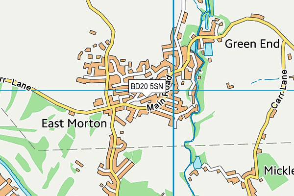 BD20 5SN map - OS VectorMap District (Ordnance Survey)
