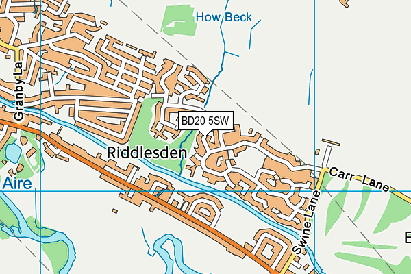 BD20 5SW map - OS VectorMap District (Ordnance Survey)