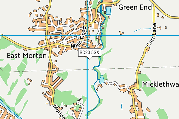 BD20 5SX map - OS VectorMap District (Ordnance Survey)
