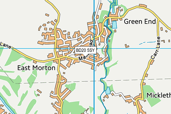 BD20 5SY map - OS VectorMap District (Ordnance Survey)