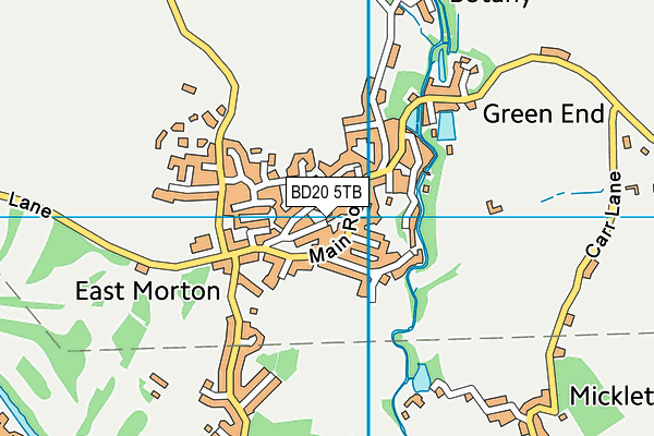 BD20 5TB map - OS VectorMap District (Ordnance Survey)