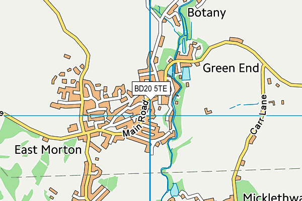 BD20 5TE map - OS VectorMap District (Ordnance Survey)