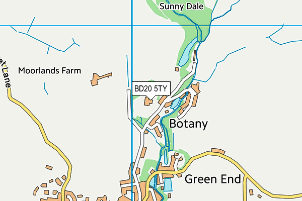 BD20 5TY map - OS VectorMap District (Ordnance Survey)