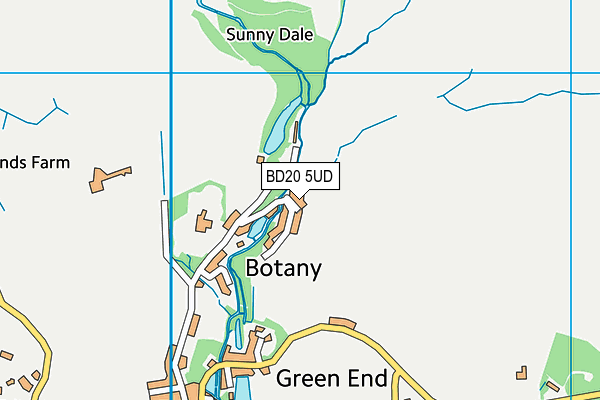 BD20 5UD map - OS VectorMap District (Ordnance Survey)