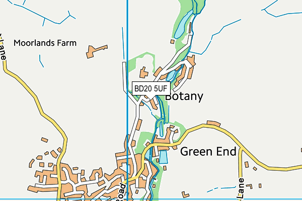 BD20 5UF map - OS VectorMap District (Ordnance Survey)