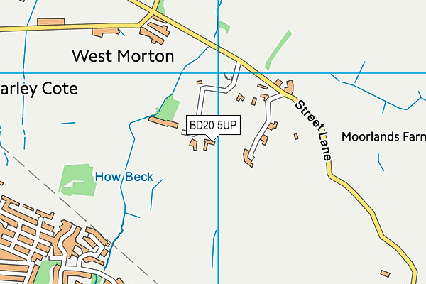 BD20 5UP map - OS VectorMap District (Ordnance Survey)