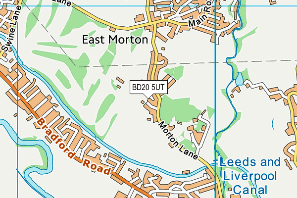 BD20 5UT map - OS VectorMap District (Ordnance Survey)