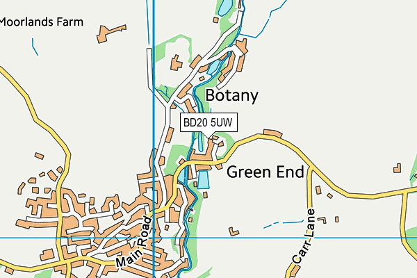 BD20 5UW map - OS VectorMap District (Ordnance Survey)