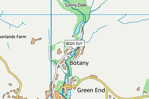 BD20 5UY map - OS VectorMap District (Ordnance Survey)
