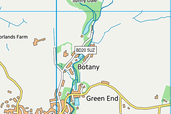 BD20 5UZ map - OS VectorMap District (Ordnance Survey)