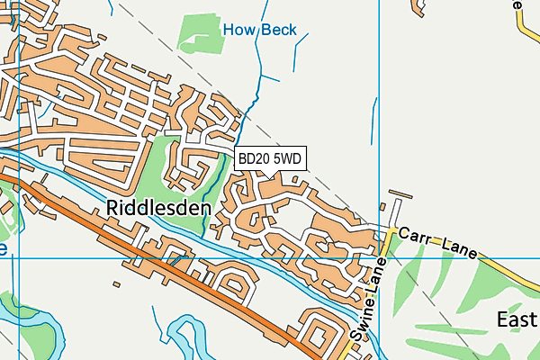 BD20 5WD map - OS VectorMap District (Ordnance Survey)