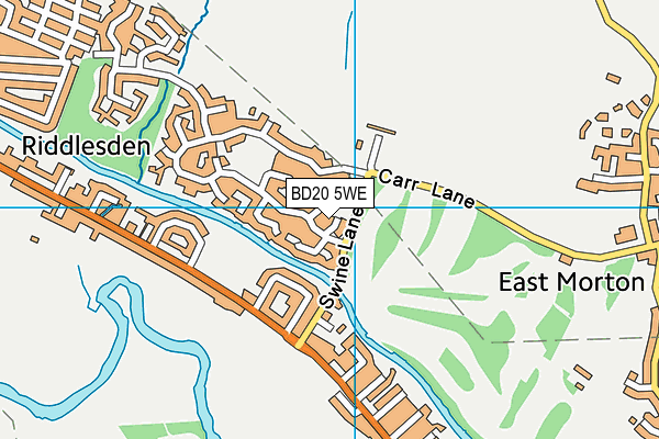 BD20 5WE map - OS VectorMap District (Ordnance Survey)