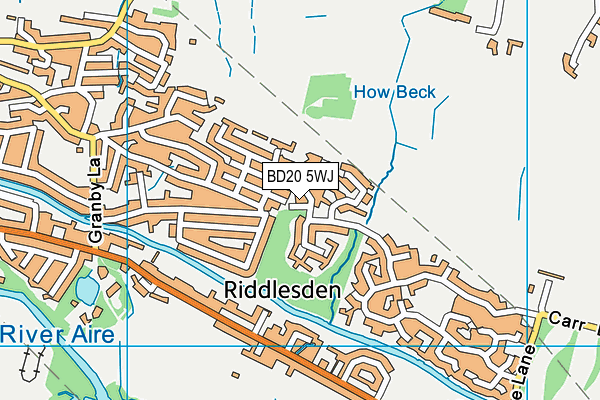 BD20 5WJ map - OS VectorMap District (Ordnance Survey)