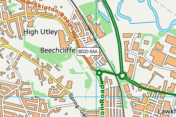 BD20 6AA map - OS VectorMap District (Ordnance Survey)