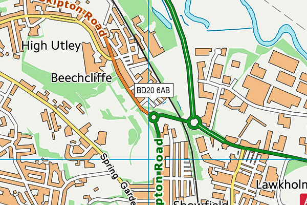 BD20 6AB map - OS VectorMap District (Ordnance Survey)