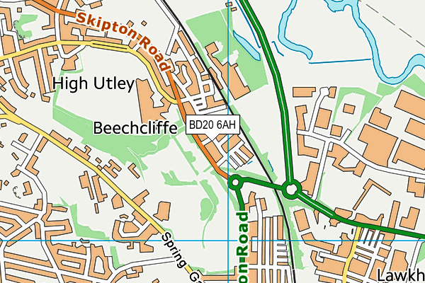 BD20 6AH map - OS VectorMap District (Ordnance Survey)