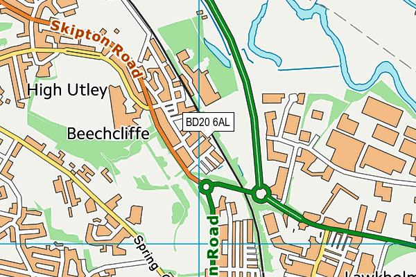 BD20 6AL map - OS VectorMap District (Ordnance Survey)