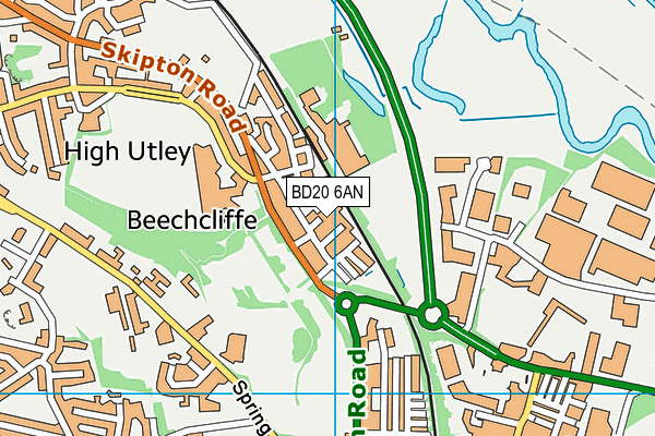 BD20 6AN map - OS VectorMap District (Ordnance Survey)