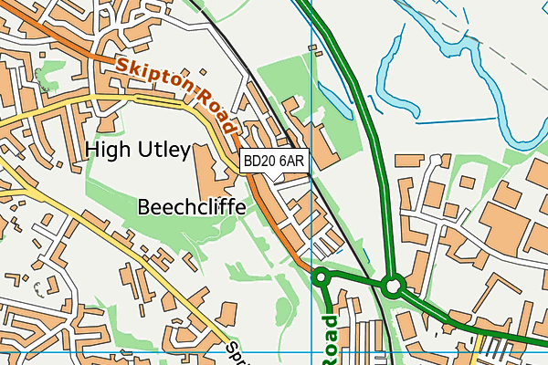 BD20 6AR map - OS VectorMap District (Ordnance Survey)