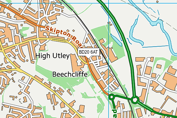 BD20 6AT map - OS VectorMap District (Ordnance Survey)