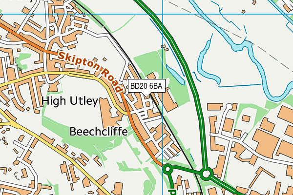 BD20 6BA map - OS VectorMap District (Ordnance Survey)