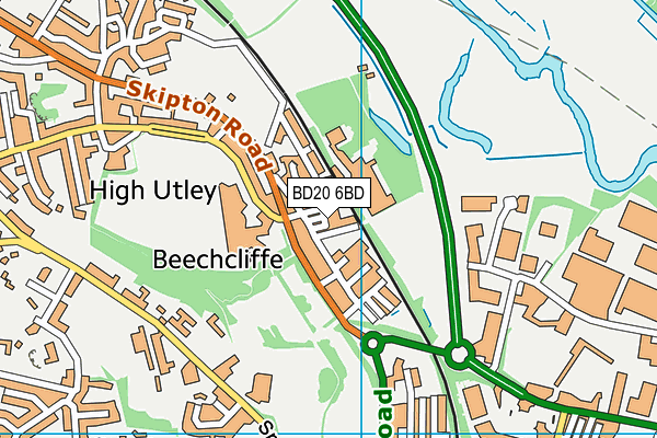 BD20 6BD map - OS VectorMap District (Ordnance Survey)