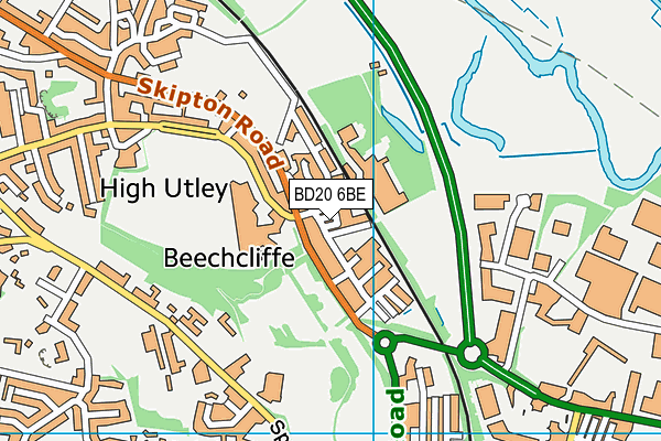 BD20 6BE map - OS VectorMap District (Ordnance Survey)