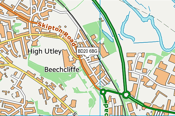 BD20 6BG map - OS VectorMap District (Ordnance Survey)