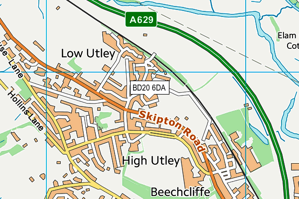 BD20 6DA map - OS VectorMap District (Ordnance Survey)