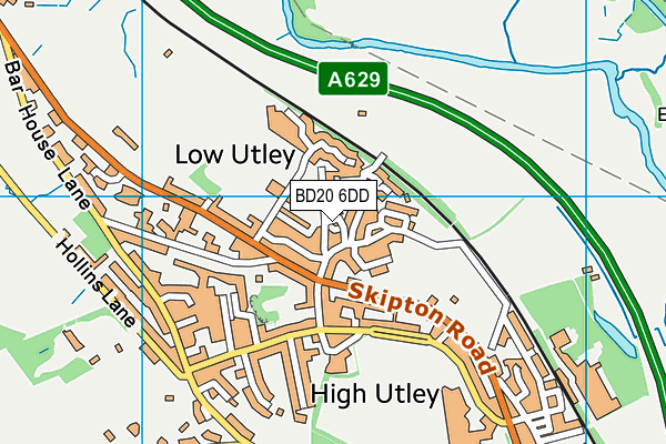 BD20 6DD map - OS VectorMap District (Ordnance Survey)