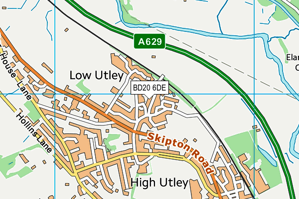 BD20 6DE map - OS VectorMap District (Ordnance Survey)