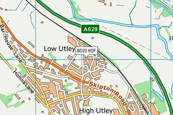 BD20 6DF map - OS VectorMap District (Ordnance Survey)