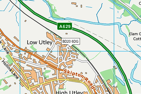 BD20 6DG map - OS VectorMap District (Ordnance Survey)