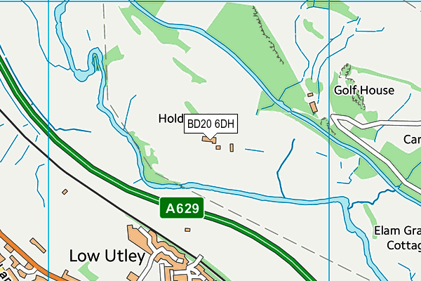 Keighley Golf Club map (BD20 6DH) - OS VectorMap District (Ordnance Survey)