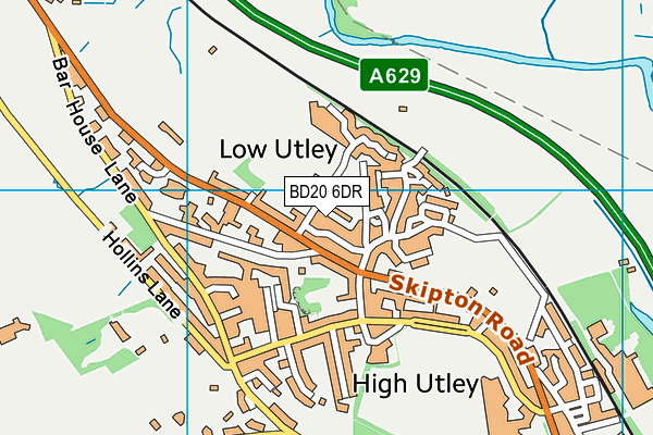 Utley Recreation Ground map (BD20 6DR) - OS VectorMap District (Ordnance Survey)