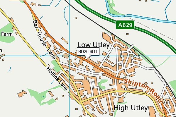 Keighley Rugby Union Football Club map (BD20 6DT) - OS VectorMap District (Ordnance Survey)